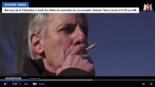 Bernard de la Villardière fume un joint dans Dossier Tabou sur M6.