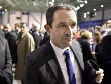 Le candidat PS à l'Elysée, Benoît Hamon, propose de supprimer l'immunité parlementaire, le 25 mars 2