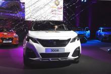 La peugeot 3008, ici le 6 mars 2017 au salon de l'automobile de Genève, a été désignée voiture europ