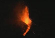 Etna Eruption Lave Sicile Vidéo Catane Italie