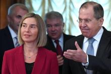 Le ministre russe des Affaires étrangères, Sergueï Lavrov, le 24 avril 2017 lors d'une conférence de