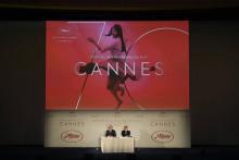 Le délégué général du Festival de Cannes Thierry Frémaux (g) et son président Pierre Lescure, le 13 