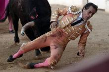 Le matador Ivan Fandiño, le 17 juin 2017 à Aire-sur-l'Adour