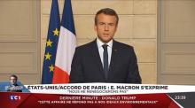 Une capture d'écran d'Emmanuel Macron sur LCI, le 1er juin 2017