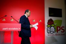 Le Premier secrétaire du Parti socialiste, Jean-Christophe Cambadelis, au siège du PS à Paris le 11 