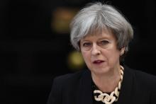 Theresa May fait une déclaration au 10 Downing Street le 4 juin 2017