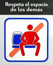 Une affiche contre le manspreaning en Espagne.
