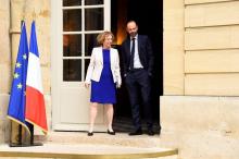 La ministre du Travail Muriel Pénicaud et le Premier ministre Edouard Philippe, le 24 juillet 2017 à