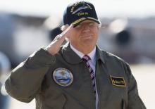 Le président américain Donald Trump, ici le 2 mars sur la base aérienne de Langley en Virginie, a dé