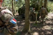 Des soldats de l'armée française s'exercent à Tapa en Estonie, le 22 mai 2017
