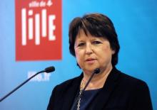 La maire de Lille (PS) Martine Aubry à Lille, le 14 janvier 2016