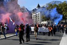 Les manifestants de GE Hydro devant la préfecture de l'Isère le 22 septembre, pour protester contre 
