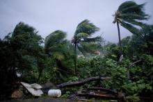 Trajectoire prévue de l'ouragan Maria qui menace les îles des Caraïbes