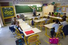 Dans une salle de classe à Clermont-Ferrand, le 4 septembre 2017