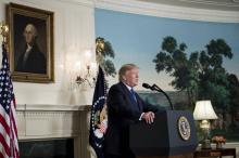 Le président américain Donald Trump, le 13 octobre 2017 à la Maison Blanche, à Washington