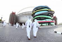 Le Khalifa International de Doha, l'un des stades pour le Mondial-2022, le 19 mai 2017