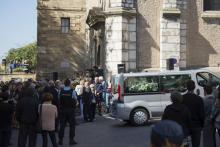 Obsèques des étudiantes tuées dimanche à Marseille, le 5 octobre 2017 à Éguilles dans les Bouches-du