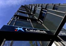 Le siège de la Caixabank, le 5 octobre 2017 à Barcelone
