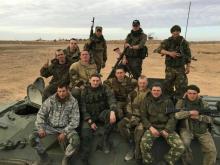 Des soldats de la61eme brigade fusiliers marins indépendante russe engagés en Syrie.