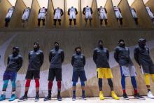 Présentation des nouveaux maillots Nike de la NBA le 15 septembre 2017 à Los Angeles