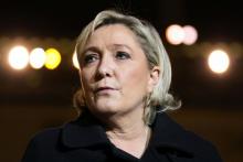 La présidente du FN Marine Le Pen à l'Elysée le 21 novembre 2017