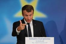 Le président français, Emmanuel Macron, a appelé le 26 septembre 2017 à La Sorbonne à une politique 