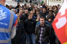 Manifestation des salariés de GE Hydro le 8 novembre 2017 à Grenoble