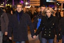 Le président français Emmanuel Macron et son épouse Brigitte, le 4 novembre 2017 au Havre