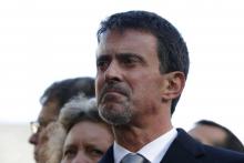 L'ancien Premier ministre Manuel Valls, le 13 novembre 2017 à Paris lors des commémorations des atte