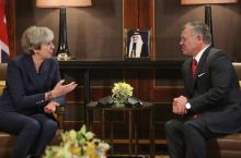 La Première ministre britannique Theresa May reçue à Amman par le roi jordanien Aballah II le 30 nov