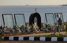 Le mémorial construit en mémoire des 148 morts du crash aérien de Charm el-Cheikh, le 9 janvier 2004