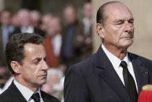 Nicolas Sarkozy et Jacques Chirac à Paris le 4 septembre 2007
