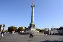 La place de la Bastille, à Paris, lors d'une journée sans voiture, le 27 septembre 2015