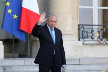 Le ministre de l'Intérieur Gérard Collomb quitte l'Elysée après un conseil des ministres, le 22 nove