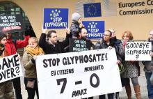 Manifestation contre l'utilisation du glyphosate devant la Commission européenne, le 9 novembre 2017
