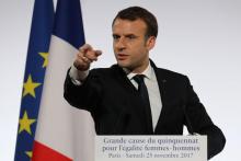 Emmanuel Macron, le 25 novembre 2017 à Paris