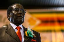 Le président du Zimbabwe Robert Mugabe, le 7 avril 2016 à Harare
