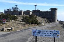 L'observatoire météorologique du Mont Aigoual dans les Cévennes, le 22 novembre 2017 à Valleraugue