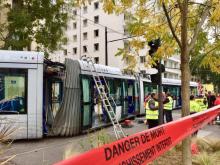 Un accident de tramway à Lyon.
