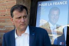 Le député FN Louis Aliot, le 7 juin 2017 à Saint-Laurent-de-la-Salanque dans les Pyrénées-Orientales
