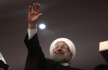Le président iranien Hassan Rouhani à Ardabil en Iran le 17 mai 2017