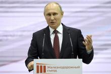 Vladimir Poutine prononce un discours à Moscou, le 29 novembre 2017
