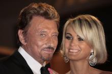 Johnny Hallyday et sa femme Laeticia après la projection du film "Vengeance" au Festival de Cannes l