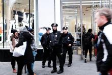 Sécurité renforcée à New York, notamment à Times Square où la police de la ville a déployé de nombre