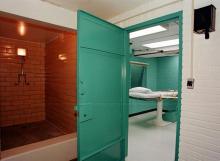 La "chambre de la mort" de la prison de Huntsville, au Texas, le 29 février 2000