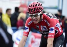 Le cycliste britannique Chris Froome lors de la 20e étape de la Vuelta, à Grandiella en Espagne, le 