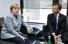 La chancelière allemande Angela Merkel et le président français Emmanuel Macron à Bruxelles, le 19 o