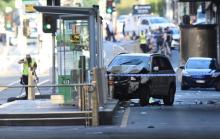 La voiture folle qui a foncé sur la foule à Melbourne le 21 décembre 2017.