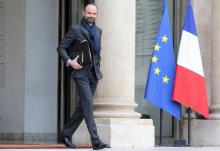 Edouard Philippe quitte l'Elysée après un conseil des ministres, le 24 janiver 2018