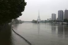 La Seine a quitté son lit, à Paris le 6 juin 2016
